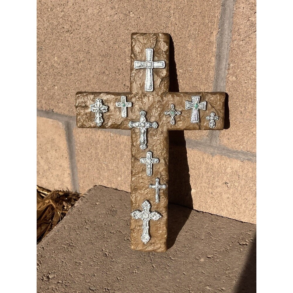 The Faith Collection FC-279 Resin Wall Cross 9.5” Christian Religious Decor